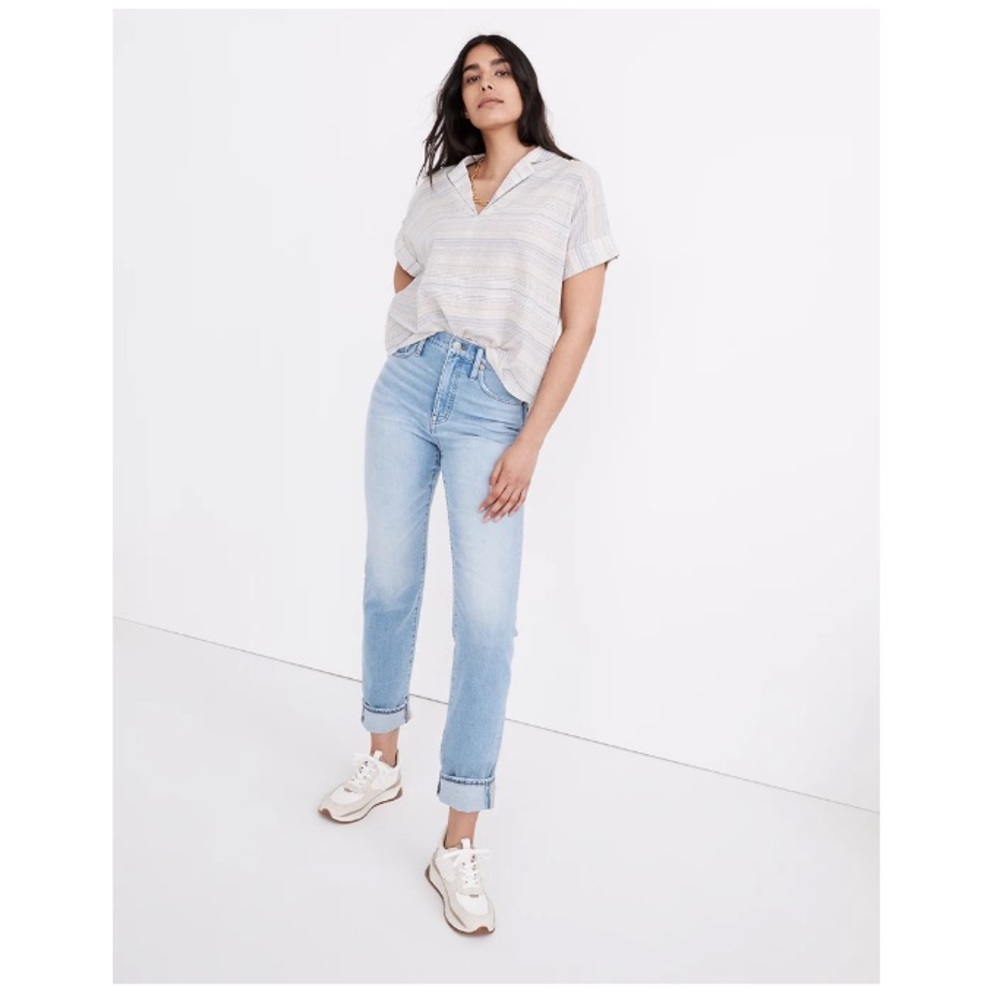 Madewell Classic Straight Jeans in Sayles Wash: Pride Rainbow Selvedge Edition